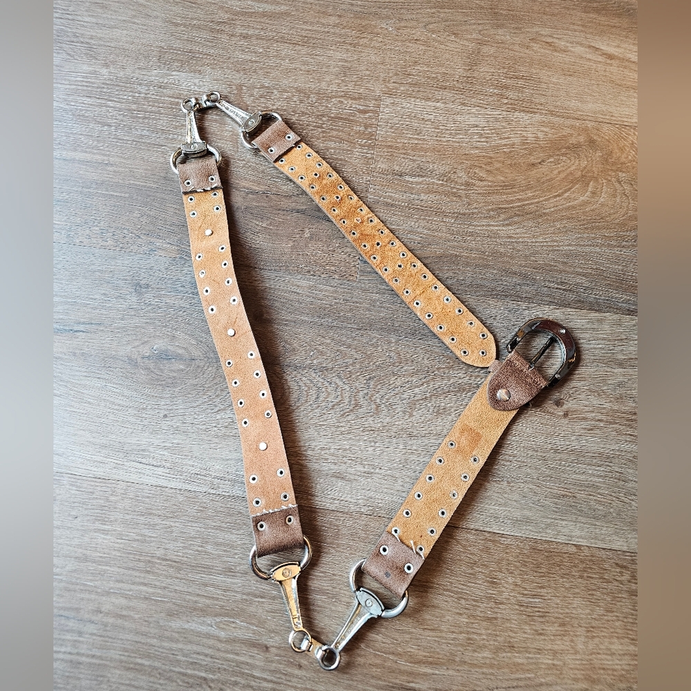 Leather And Rhinestone Snaffle Bit Bedazzled West… - image 7